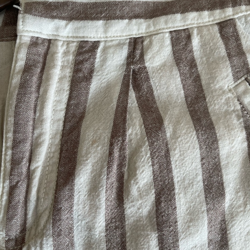 Anthropologie Beige and White Striped Pants - Picture 5 of 13